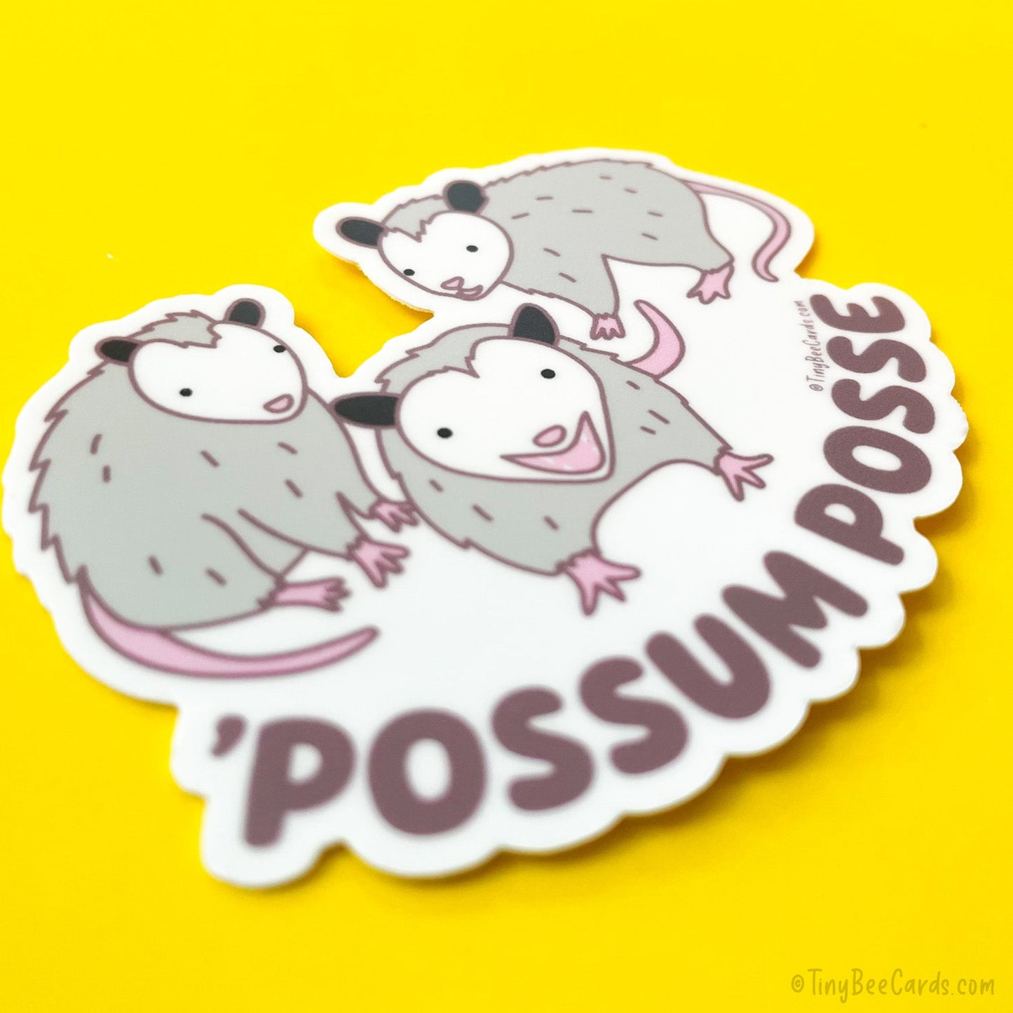 Funny Opossum Vinyl Sticker "'Possum Posse"