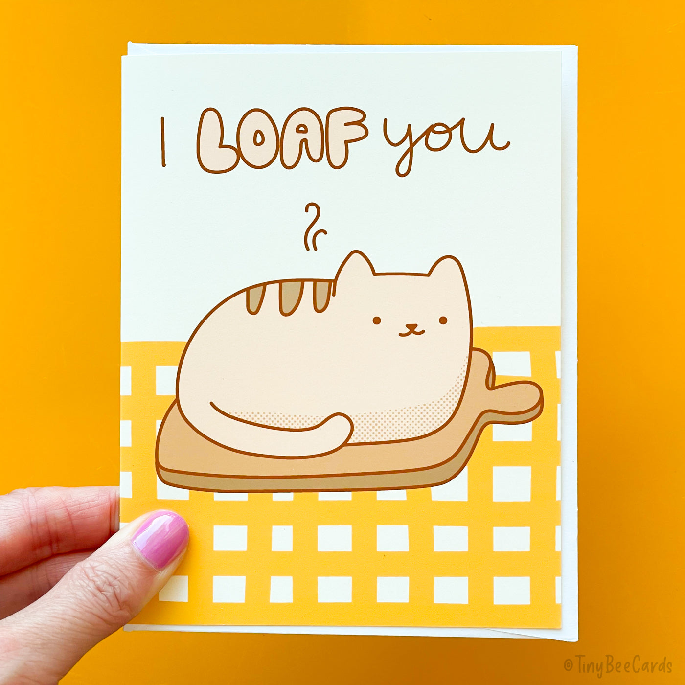 Cat Anniversary Love or Valentine Card "I Loaf You"