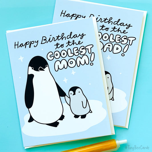 Mom or Dad Birthday or Mother's / Father’s Day Card "Coolest Dad/Mom!”