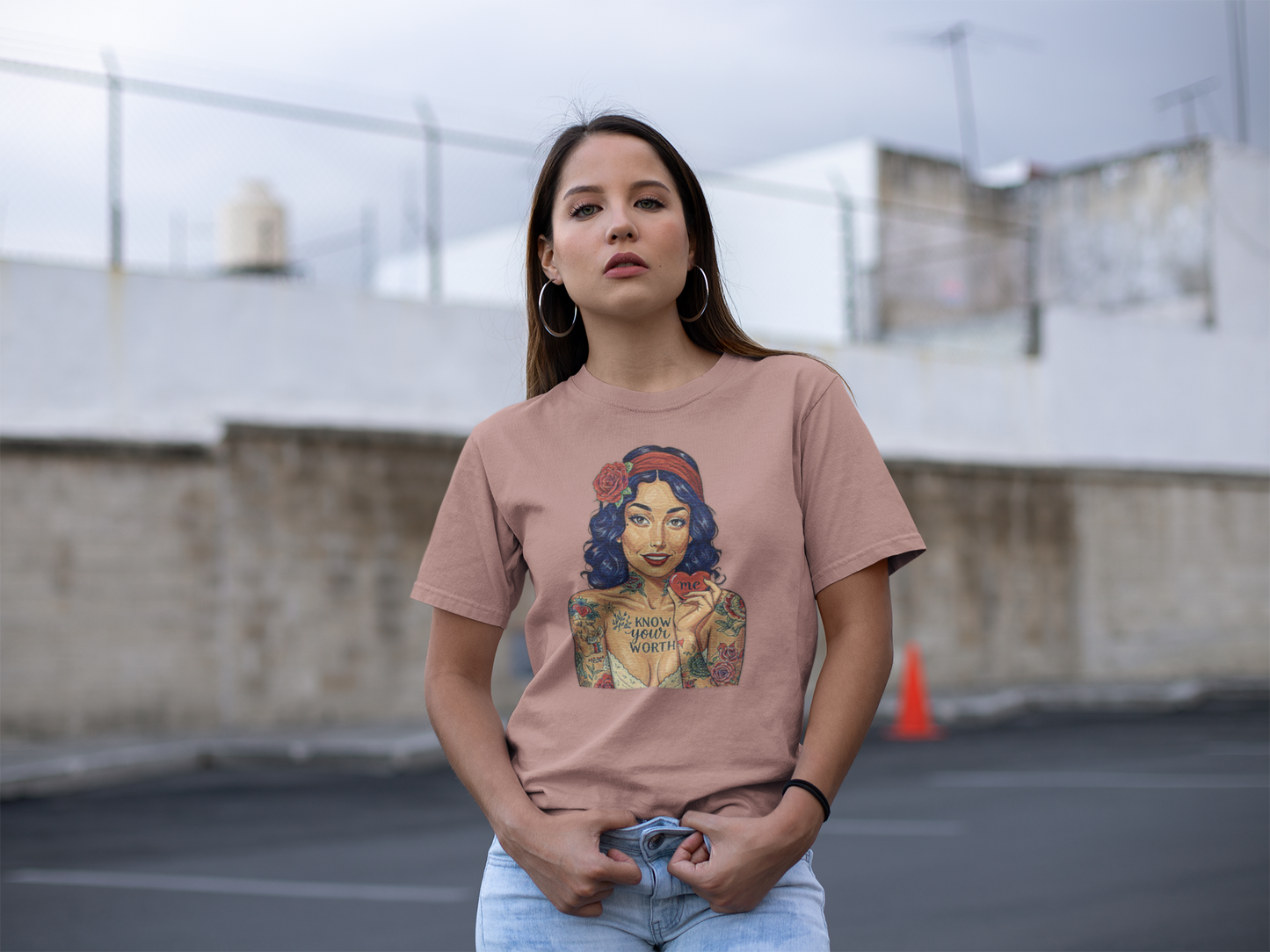 Know Your Worth Pin Up Graphic Tee