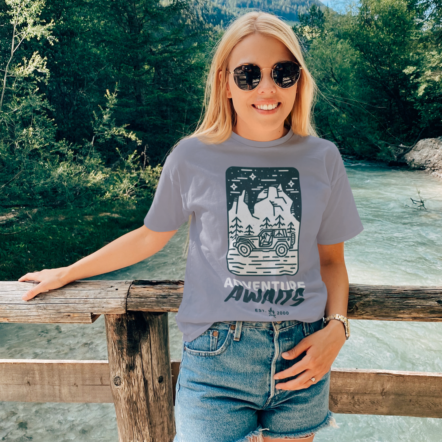 Adventure Awaits Unisex T-Shirt - Premium Outdoor Travel Tee for Explorers