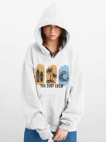 Surf Crew Hoodie - Premium Beach Lifestyle Sweatshirt for Surfers