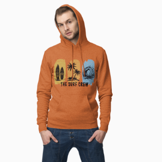 Surf Crew Hoodie - Premium Beach Lifestyle Sweatshirt for Surfers