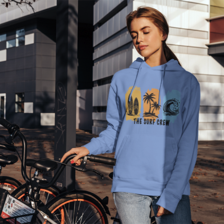 Surf Crew Hoodie - Premium Beach Lifestyle Sweatshirt for Surfers