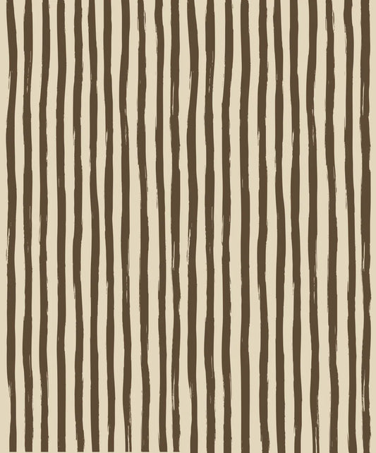 Stripe Plush Throw - Mocha & Cream