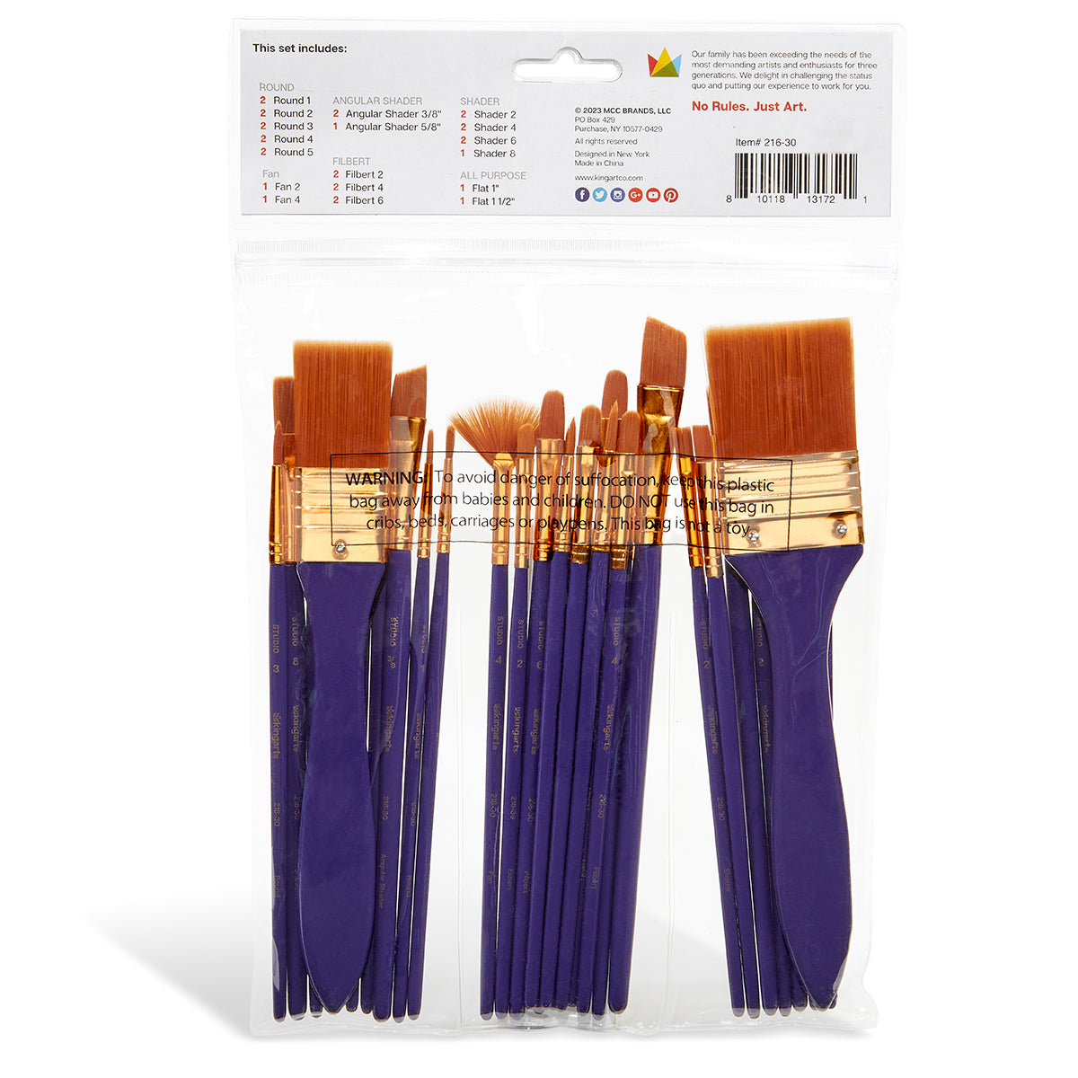 Studio Golden Nylon Brush Set - 30 Pieces