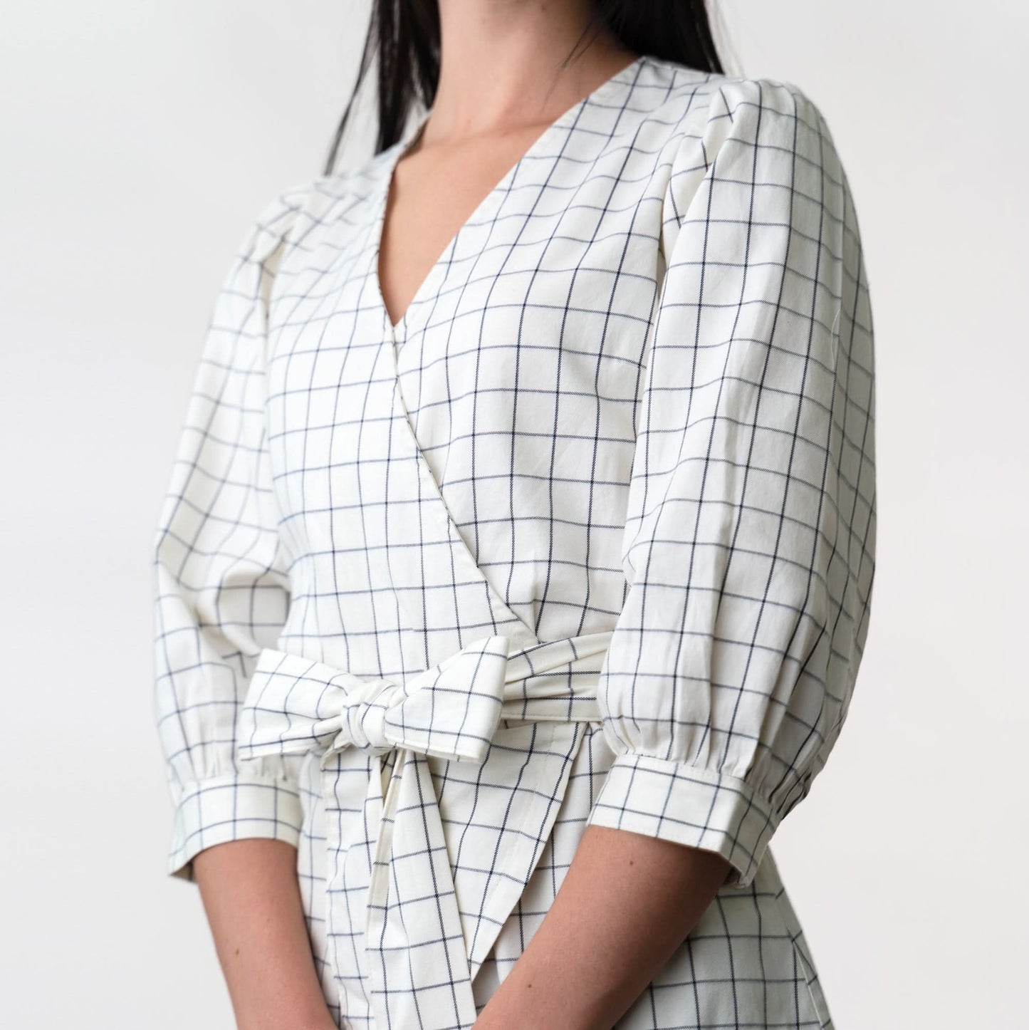 Puff Sleeve Organic Wrap Top