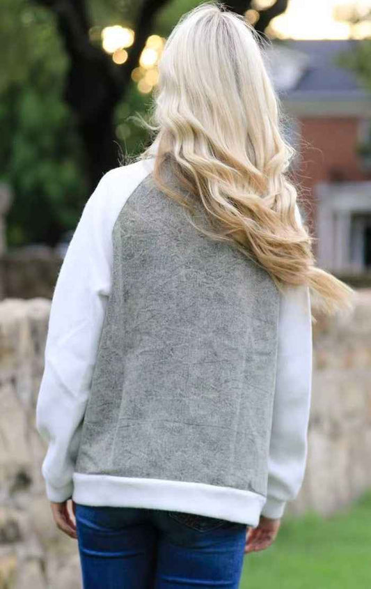 Zip up denim jacket
