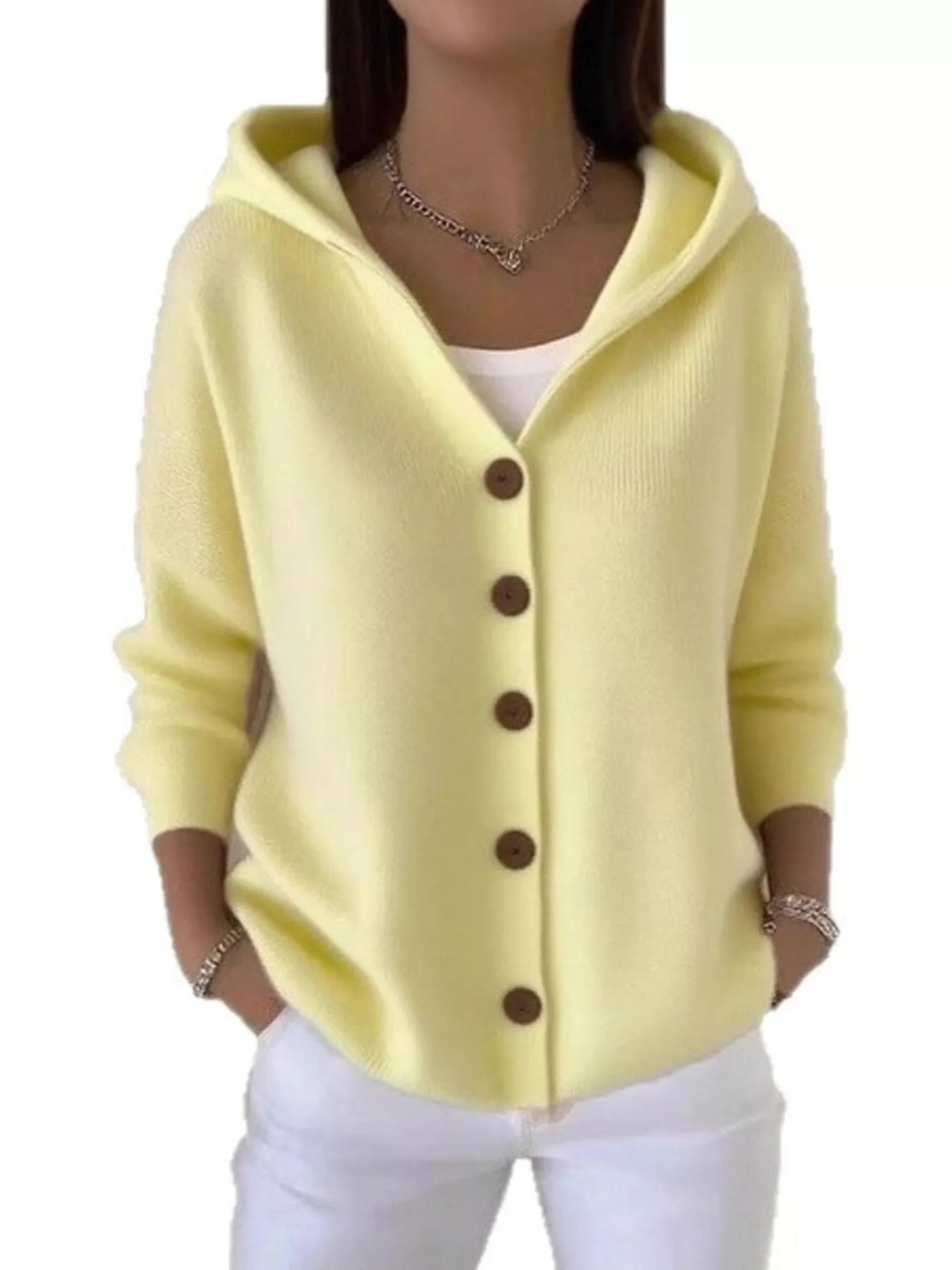 Full Size Button Up Long Sleeve Cardigan Plus Size