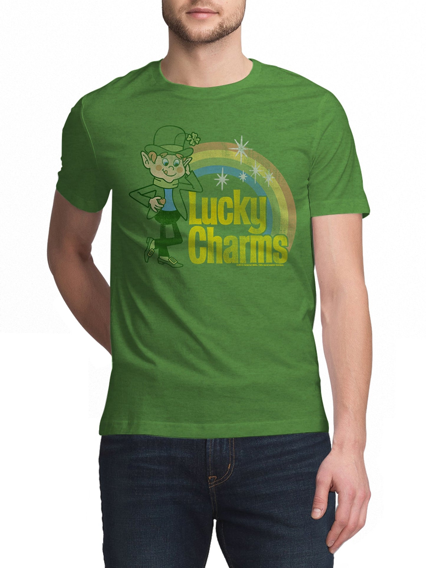 Lucky Charms Retro Rainbow T-Shirt - Green