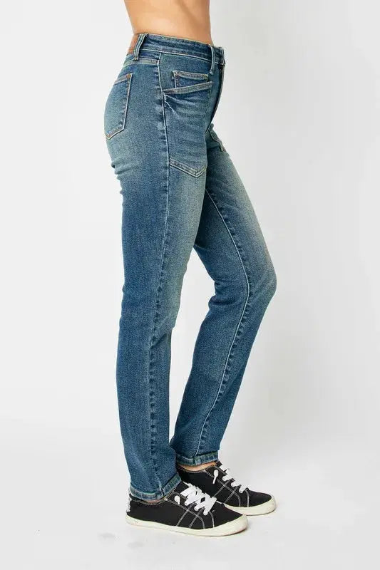 Plus Size High Waist Skinny Judy Blue Jeans