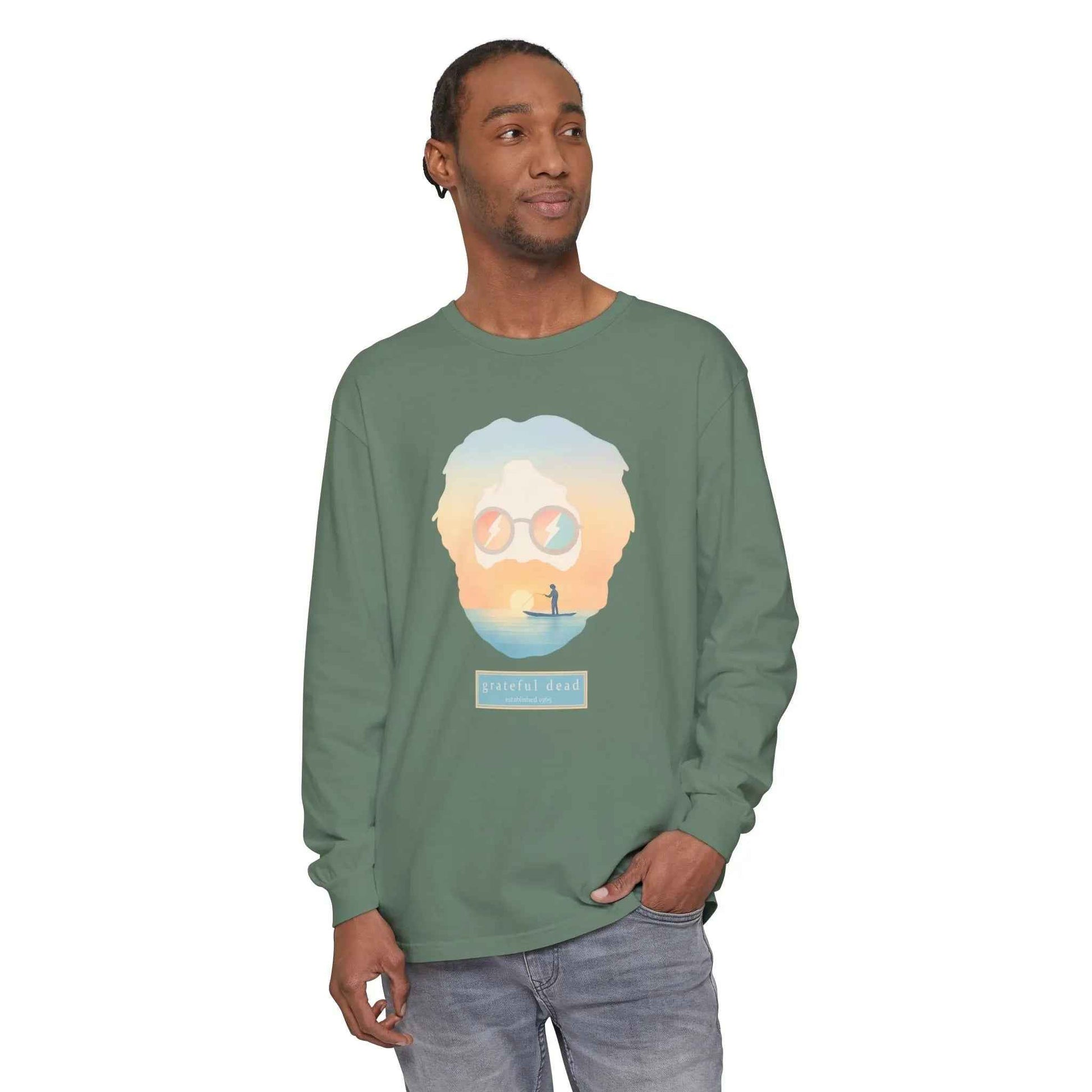 Tropical Jerry Vineyard Collection Garment-Dyed Long Sleeve T-Shirt