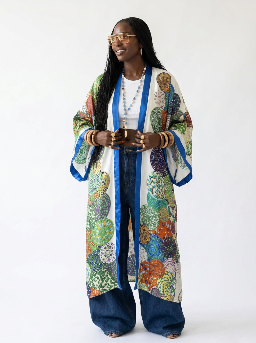 Vivacious Printed Boho Kaftan