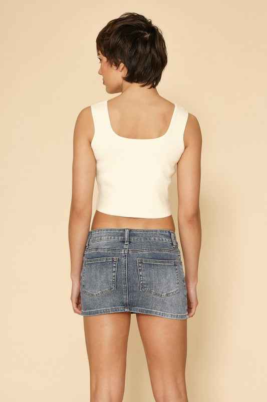 Floral corset tank top