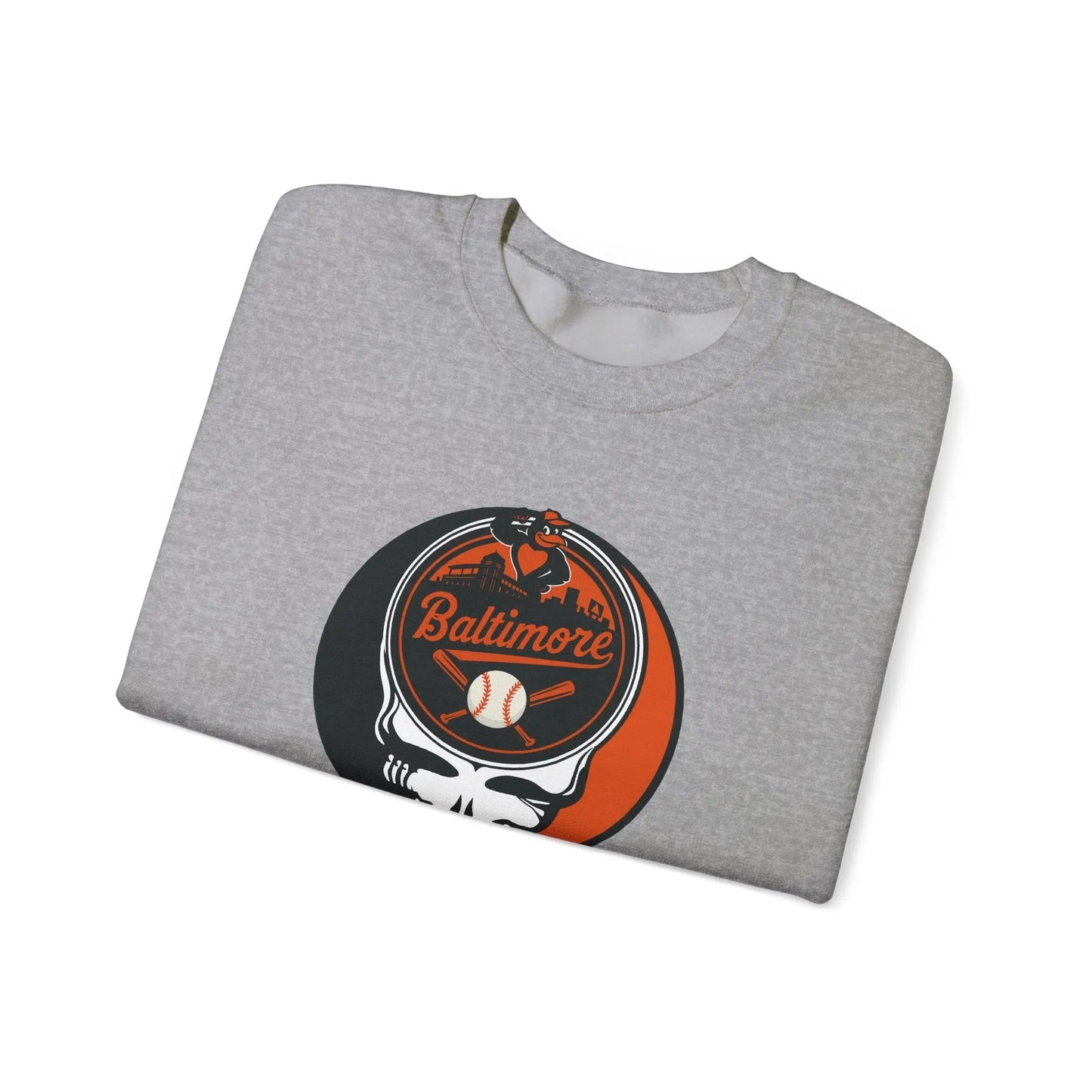 Baltimore Orioles Original Stealie Grateful Dead Crewneck Grateful Dead Sweatshirt