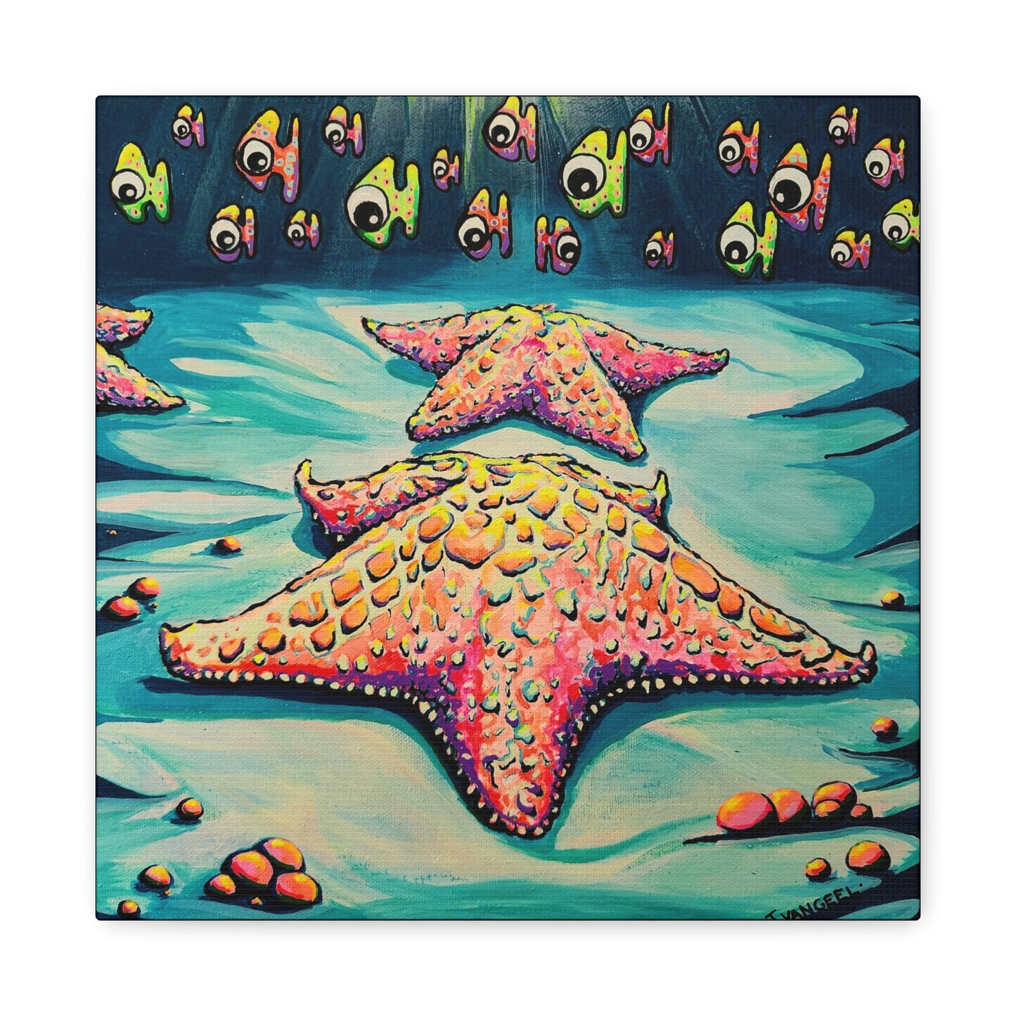 Cyclops Starfish Canvas Print, Original Artist Design, Home Decor, Wall Art