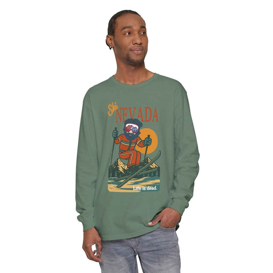 Ski Nevada - Life is dead.® Mountain Collection Garment-Dyed Long Sleeve T-Shirt