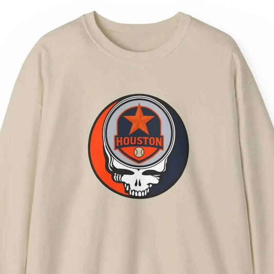 Houston Astros Original Stealie Grateful Dead Crewneck Grateful Dead Sweatshirt