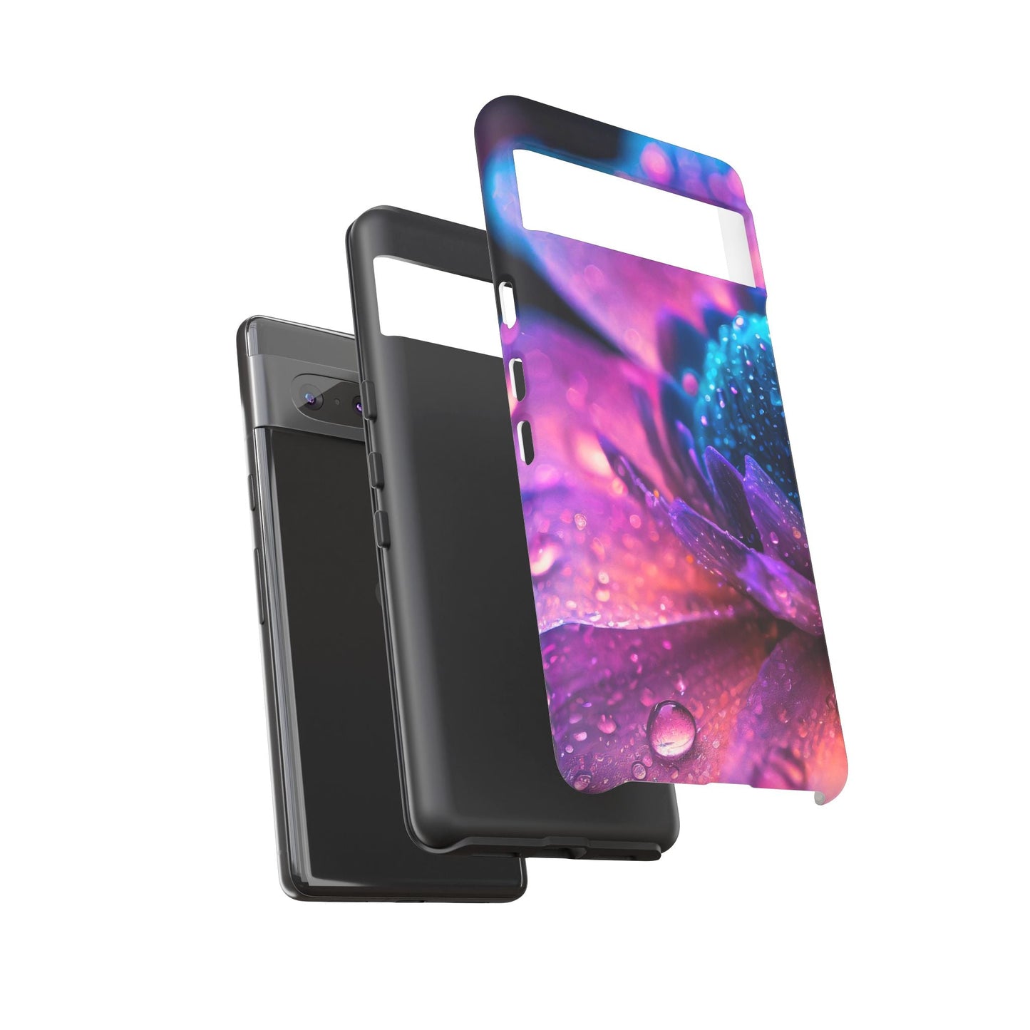 Vibrant Blue And Purple Flower Tough Phone Case