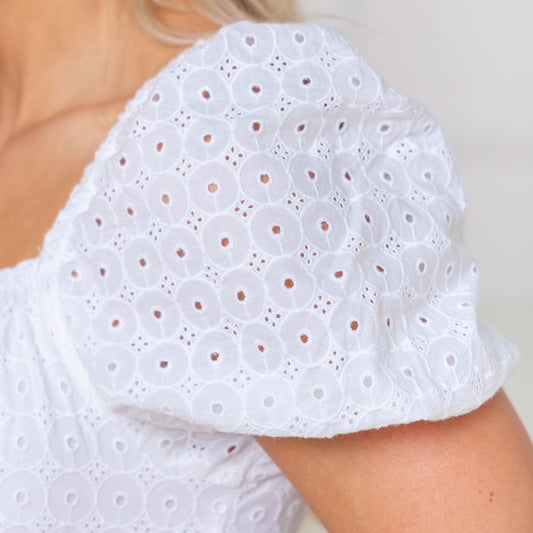 Organic Eyelet Romper