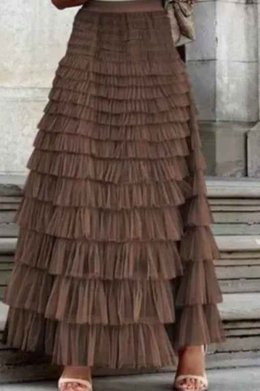 Ruffled Maxi Skirt