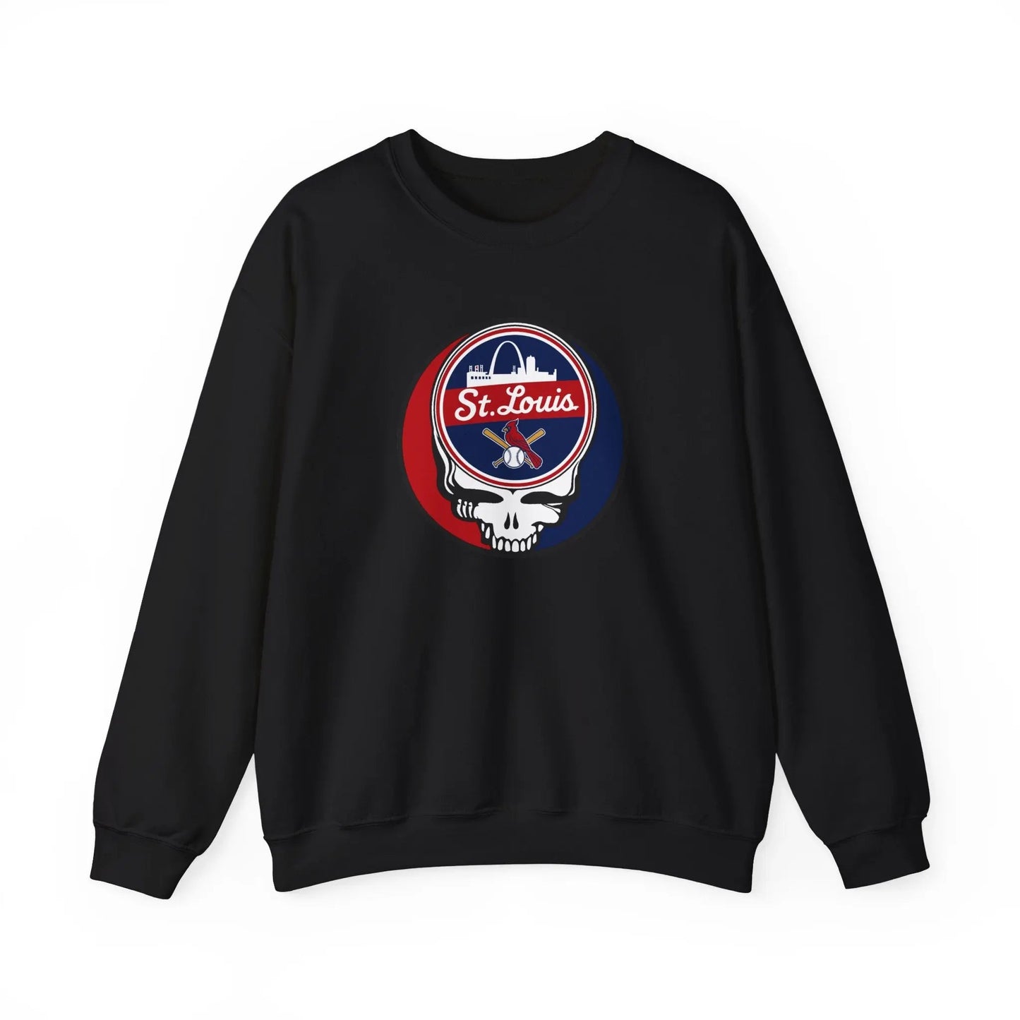 St. Louis Cardinals Original Stealie Grateful Dead Crewneck Grateful Dead Sweatshirt