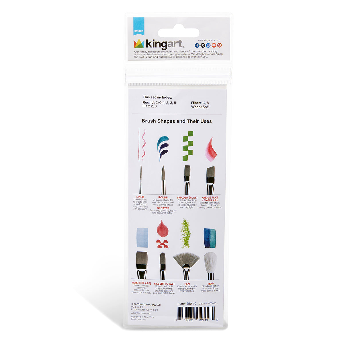 Studio Golden Nylon Brush Set  - 10 Pieces