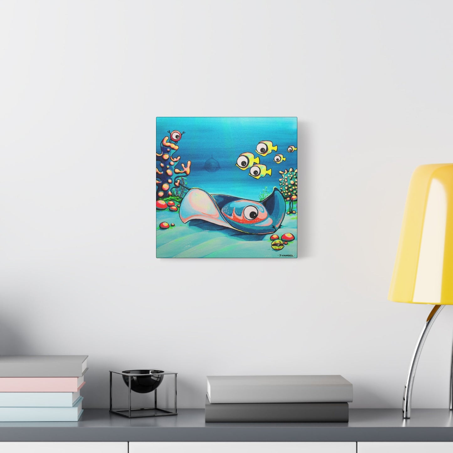 Cyclops Stingray Canvas Print, Original Artist Design, Home Decor Wall Art