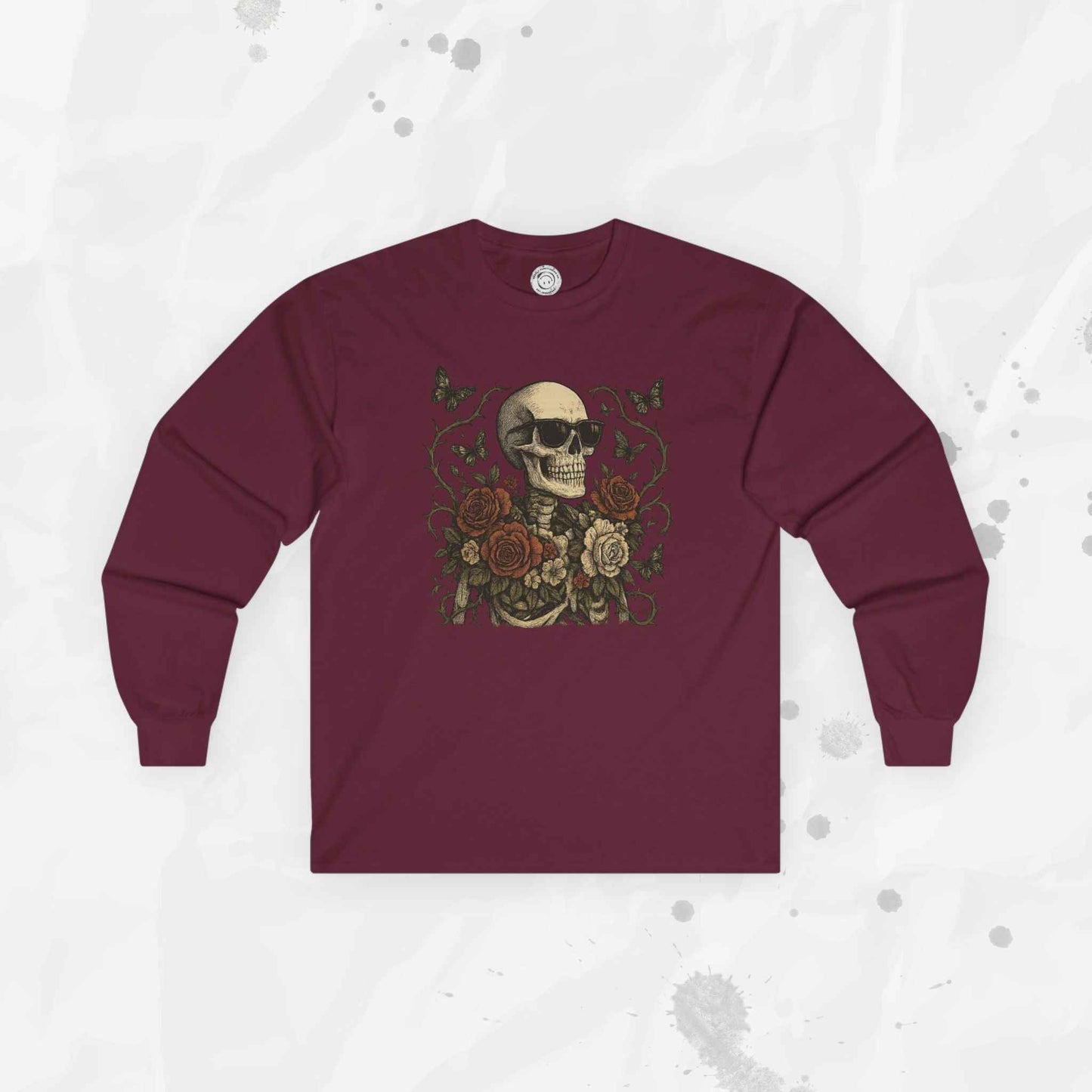 Floral Skull Garden - Long Sleeve T-Shirt
