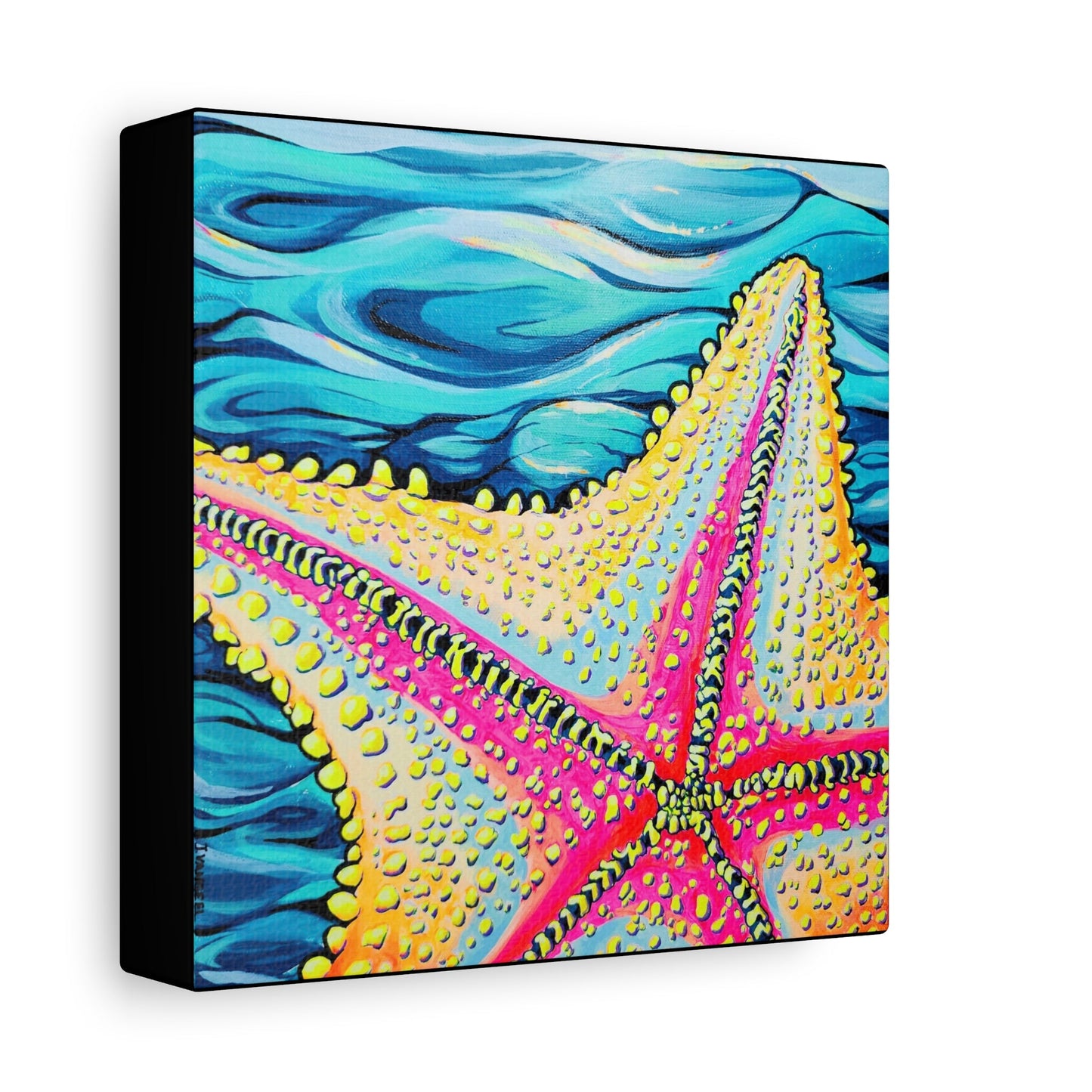 Starfish Beach Bocas Original Canvas Art Print, Gift, Unique Wall Decor
