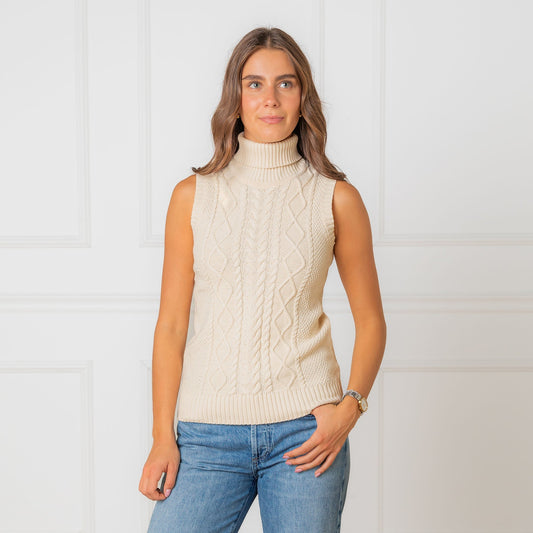 Organic Sleeveless Turtleneck