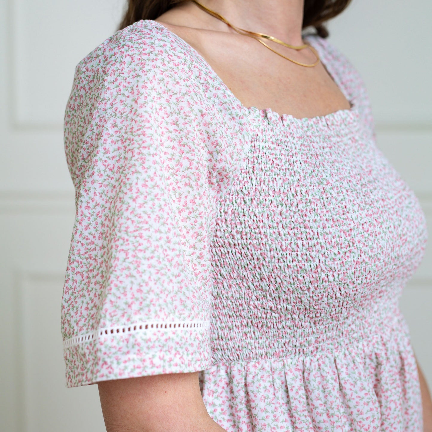 Organic Bell Sleeve Smocked Dress