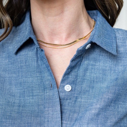 Organic Drop Waist Shirt Dress