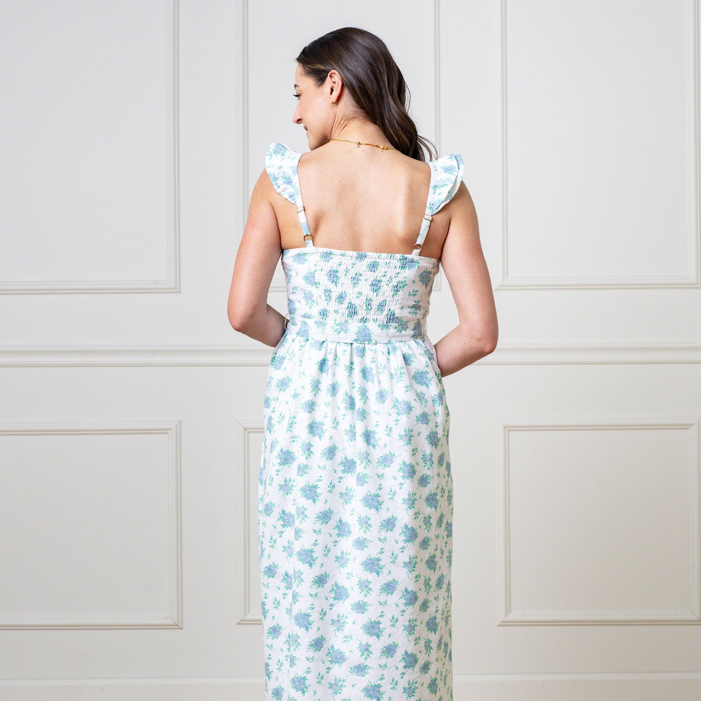 Linen Flutter Party Dress