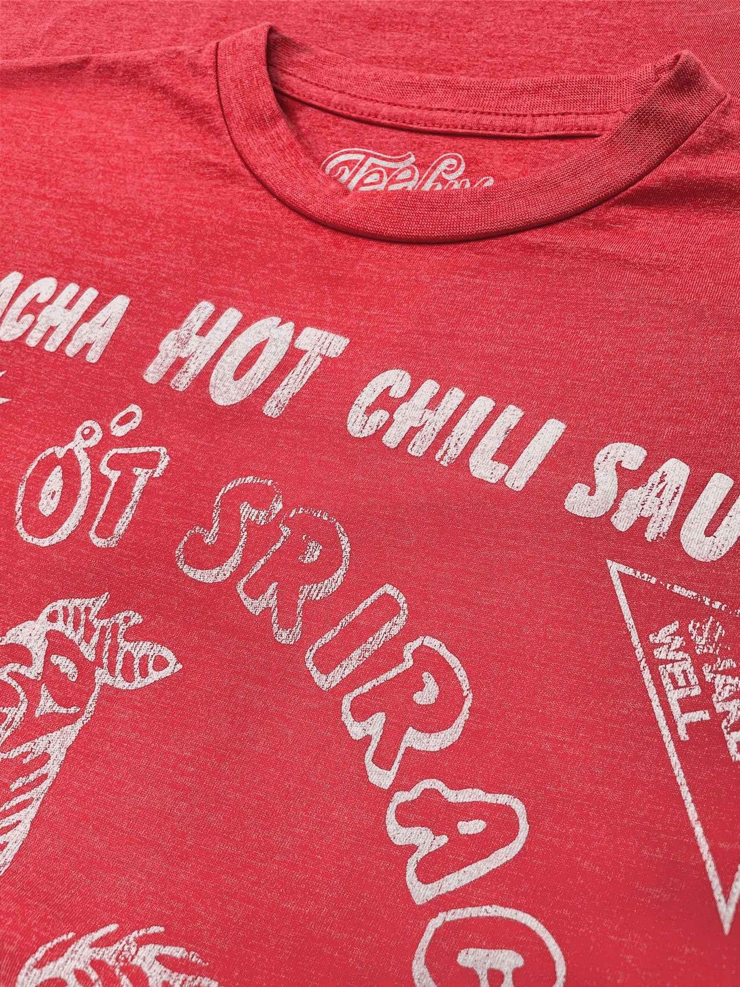 Sriracha Label T-Shirt - Red