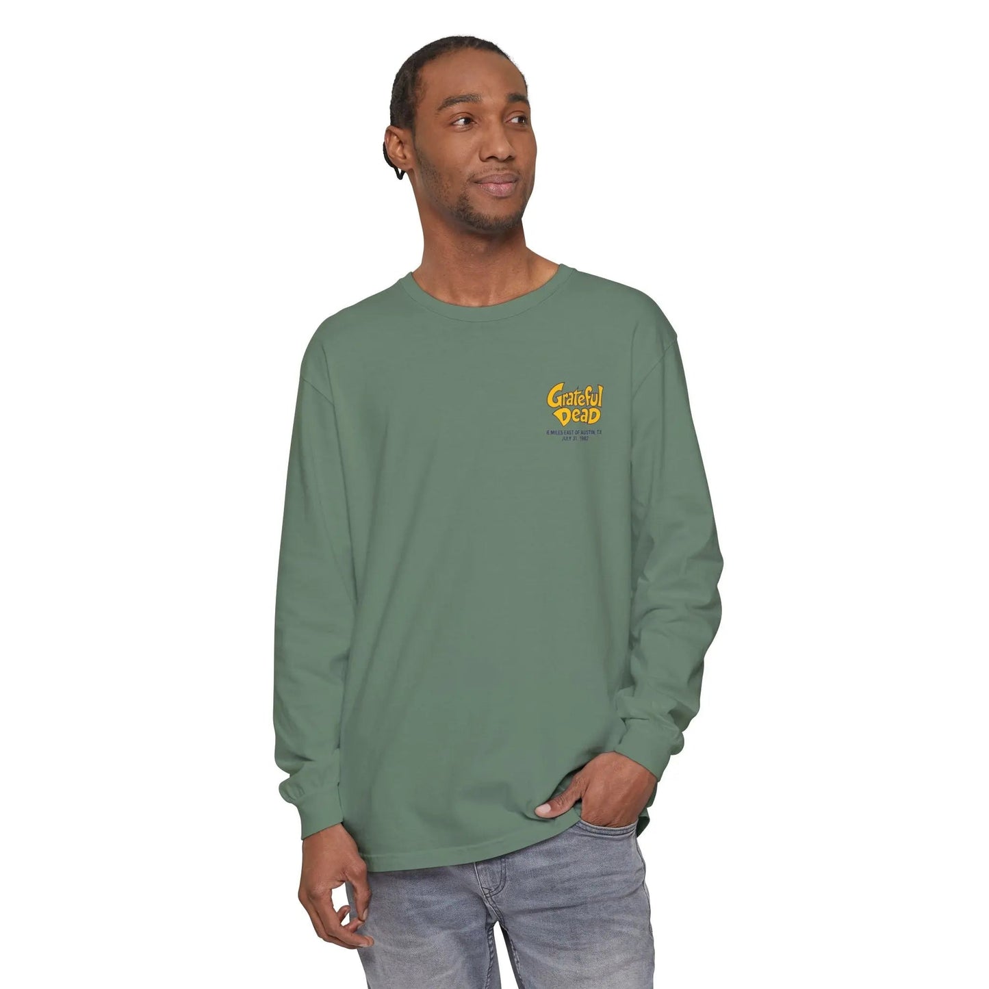 Austin, TX Grateful Dead Concert Garment-Dyed Long Sleeve T-Shirt