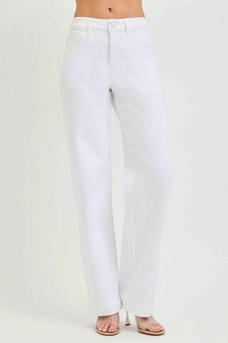 RISEN Full Size High Rise Wide Baggy Pants Plus Size