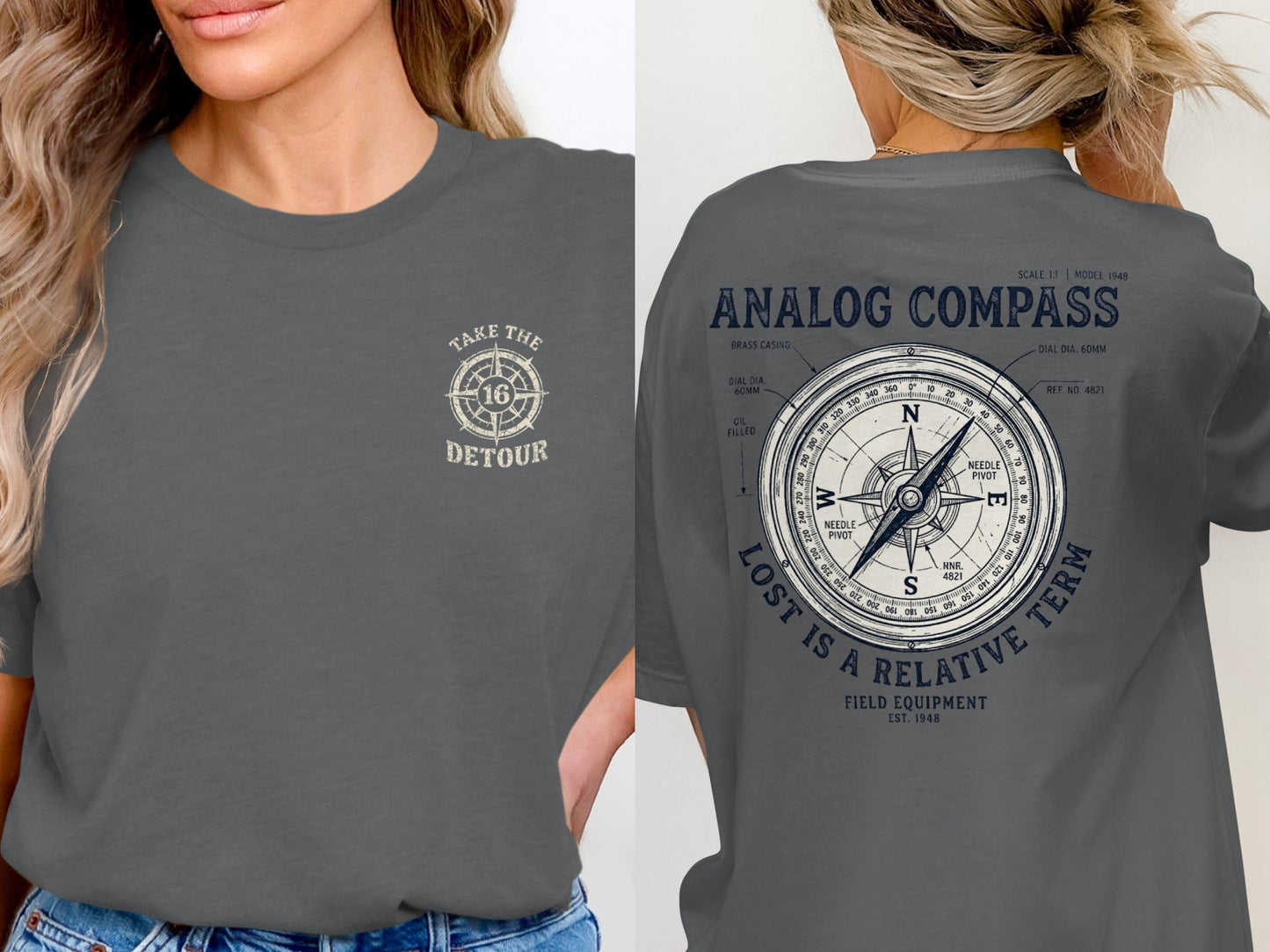 Analog Compass 'Lost Is A Relative Term' T-Shirt