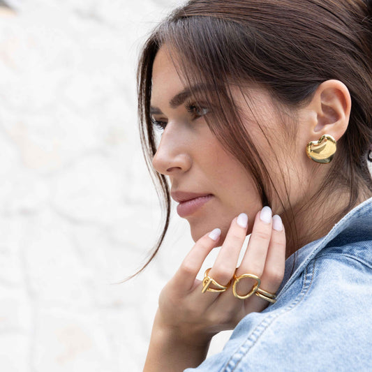 Darlene Heart Studs