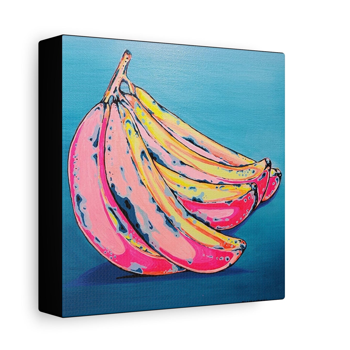 Neon Banana Canvas Art Print, Home Decor, Original Artist Design