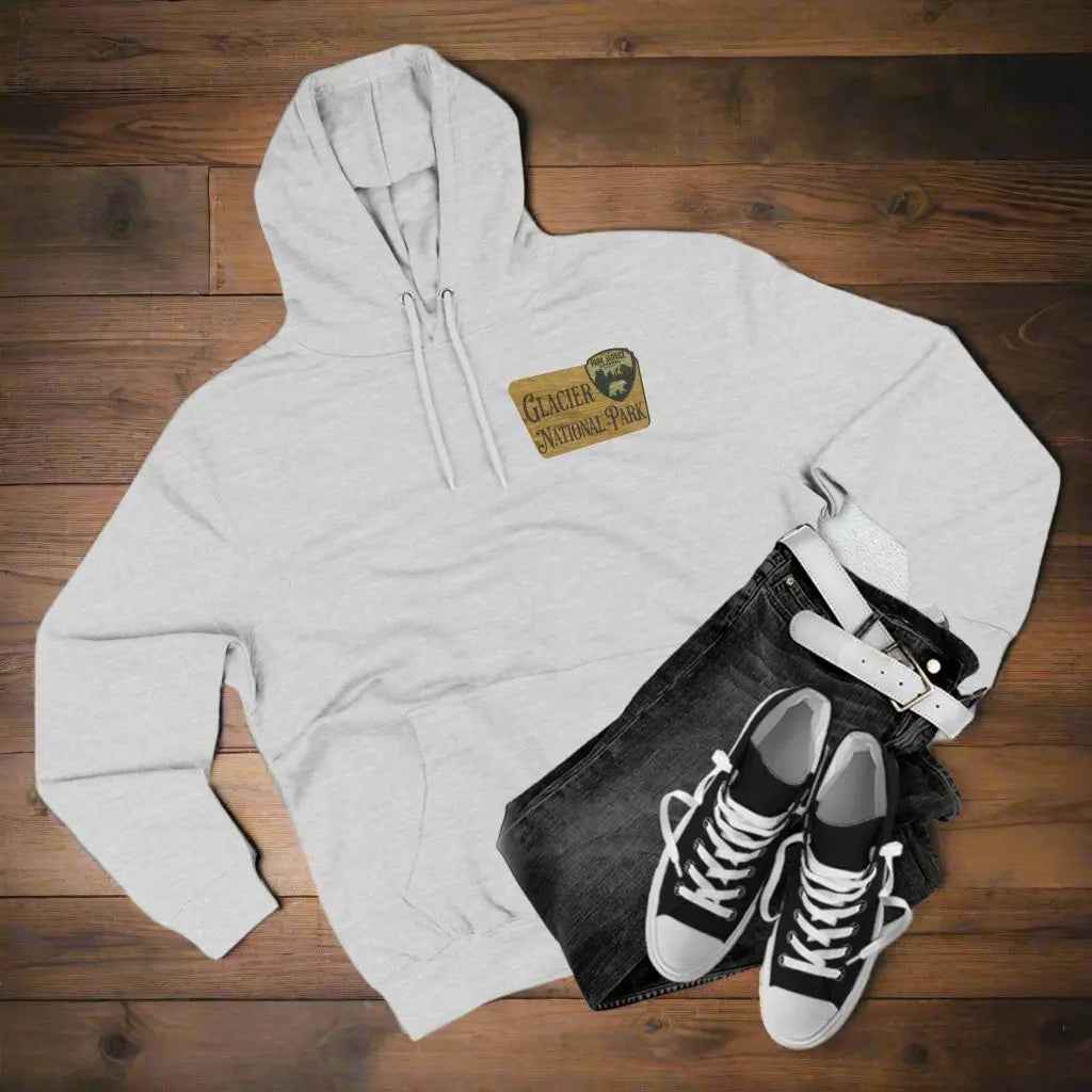 Glacier National Park Unisex Fit Fleece Hoodie Scenic Going to The Sun Road Big Horned Sheep