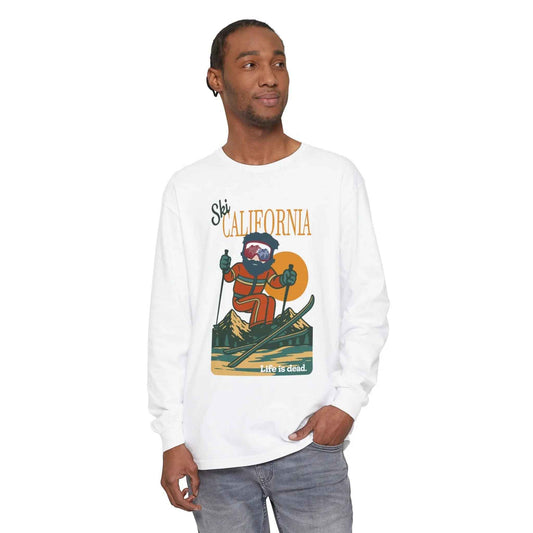 Ski California - Life is dead.® Mountain Collection Garment-Dyed Long Sleeve T-Shirt