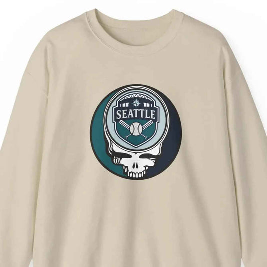 Seattle Mariners original Stealie Grateful Dead Crewneck Grateful Dead Sweatshirt