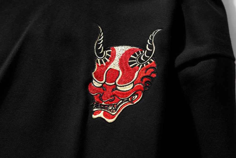 KH9060 Red Oni Embroidered Hoodie