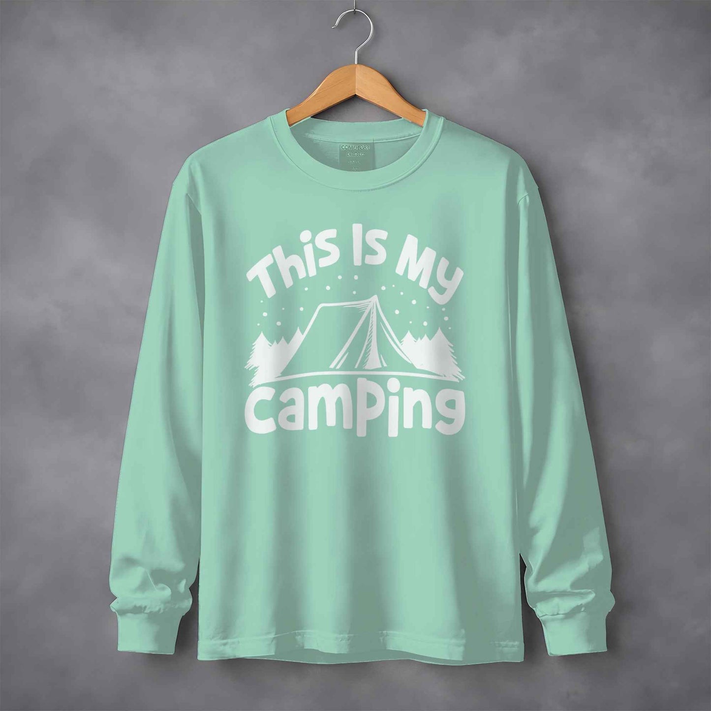 This Is My Camping Tent Vacation Adventure Outside Nature Long Sleeve T-Shirt