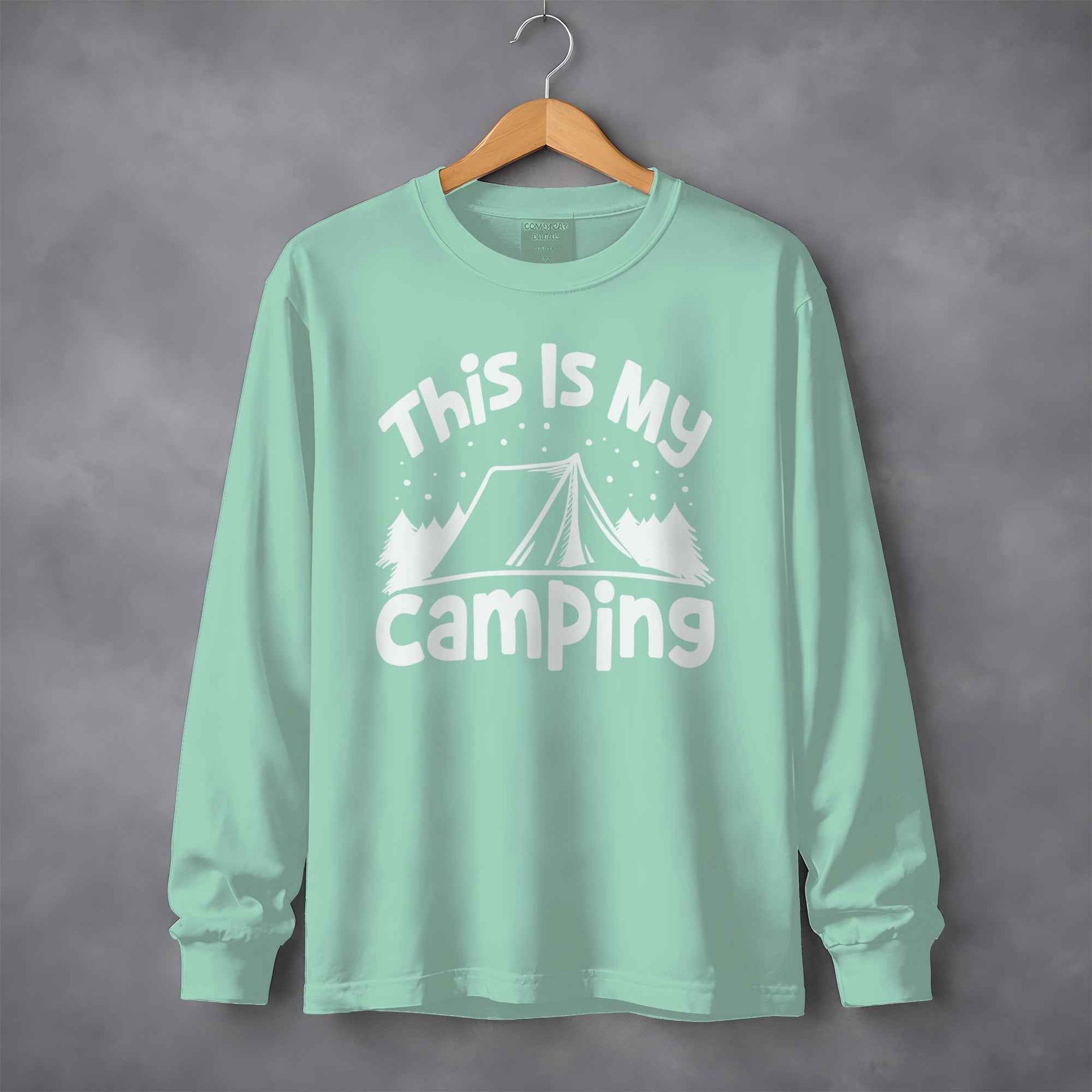 This Is My Camping Tent Vacation Adventure Outside Nature Long Sleeve T-Shirt