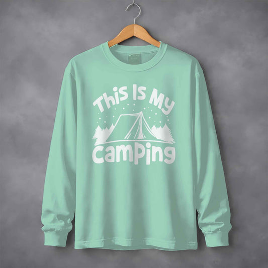 This Is My Camping Tent Vacation Adventure Outside Nature Long Sleeve T-Shirt