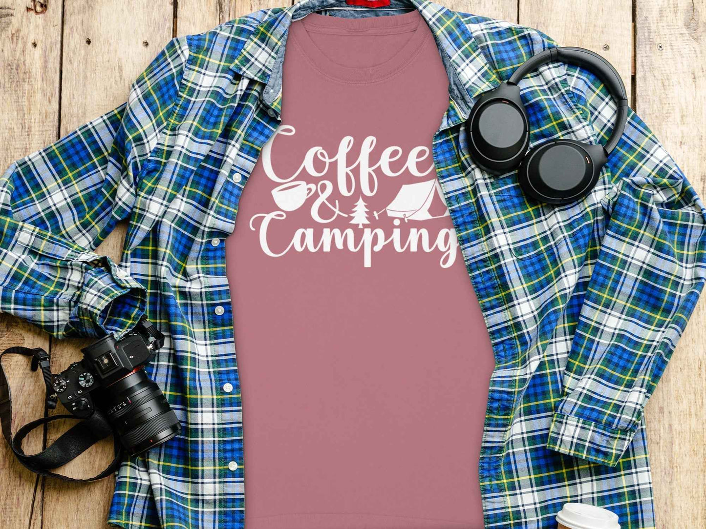 Coffee and Camping Adventure Design Long Sleeve T-Shirt
