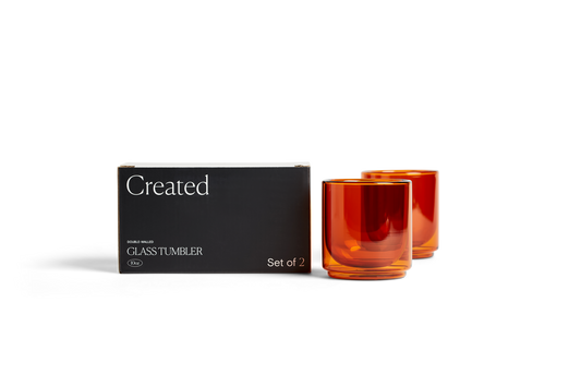 Cove 10oz Glass Tumbler - Set of 2 - Amber