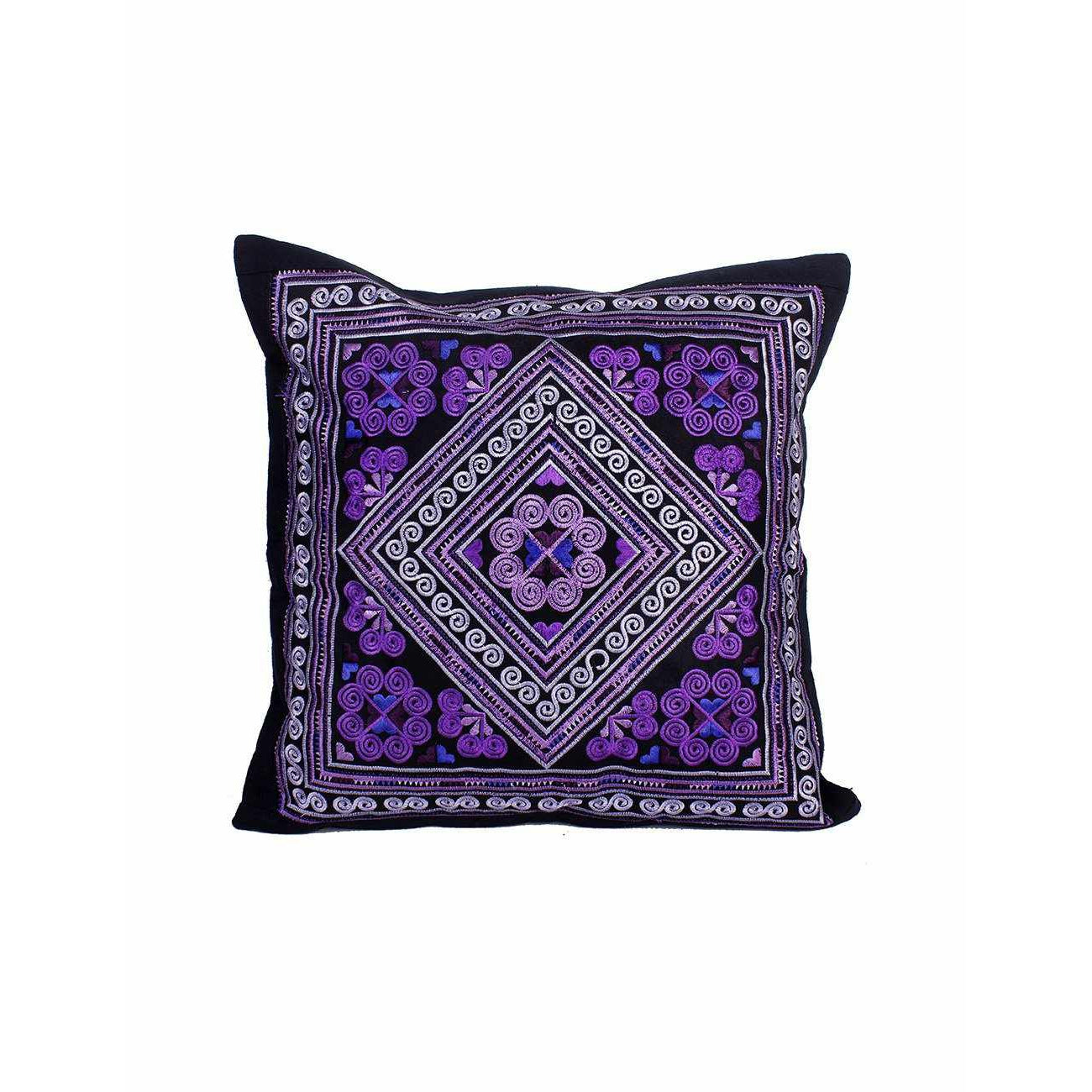 Diamond Flower Embroidered Pillow Cover - Thailand